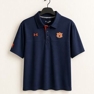 Under Armour Auburn Tigers Navy Blue Sideline Performance Polo XL